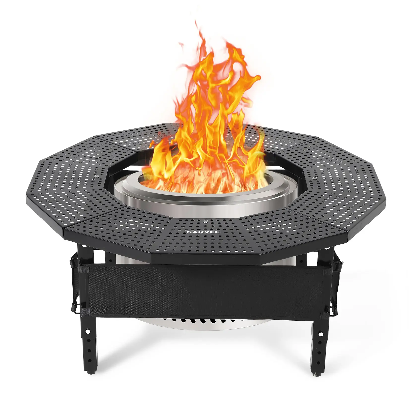 360° Safety Barrier Outdoor Fire Pit  Surround – Heavy Duty Q235 Steel, Rustproof & UV-Resistant, Portable Metal Stand for Patio, Fire  Accessory side view mirror garden lawn all-weather use bistro waterproof carry bag drill slot lightweight wheelchair