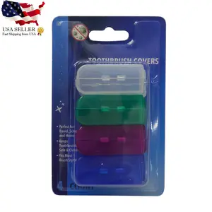 4-Piece Toothbrush Cover Set - Safe, Clean, Fits Most Brush Styles - Ideal for Travel, Home - USA Seller, Fast Shipping, Four Pieces