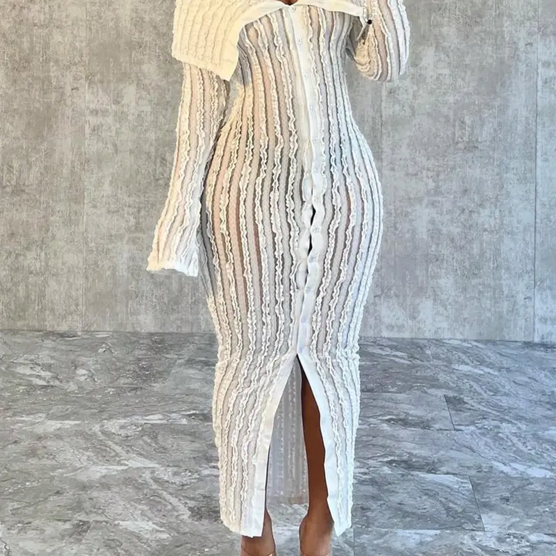 Women's Plain Bodycon Dress, Elegant Chic Long Sleeve One Shoulder Long Dress for Party Club Dating Evening Formal Wear, Ladies Clothes for All Seasons, Evening Party Dresses, Evening Gowns