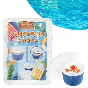 30-Packs Pool Skimmer Socks Above Ground Pool Ultra Fine Mesh Screen Socks Inground & Above Ground Pools  Filter Socks for Pool Skimmer Turbo  Hair Catcher for Pool Skimmer Baskets