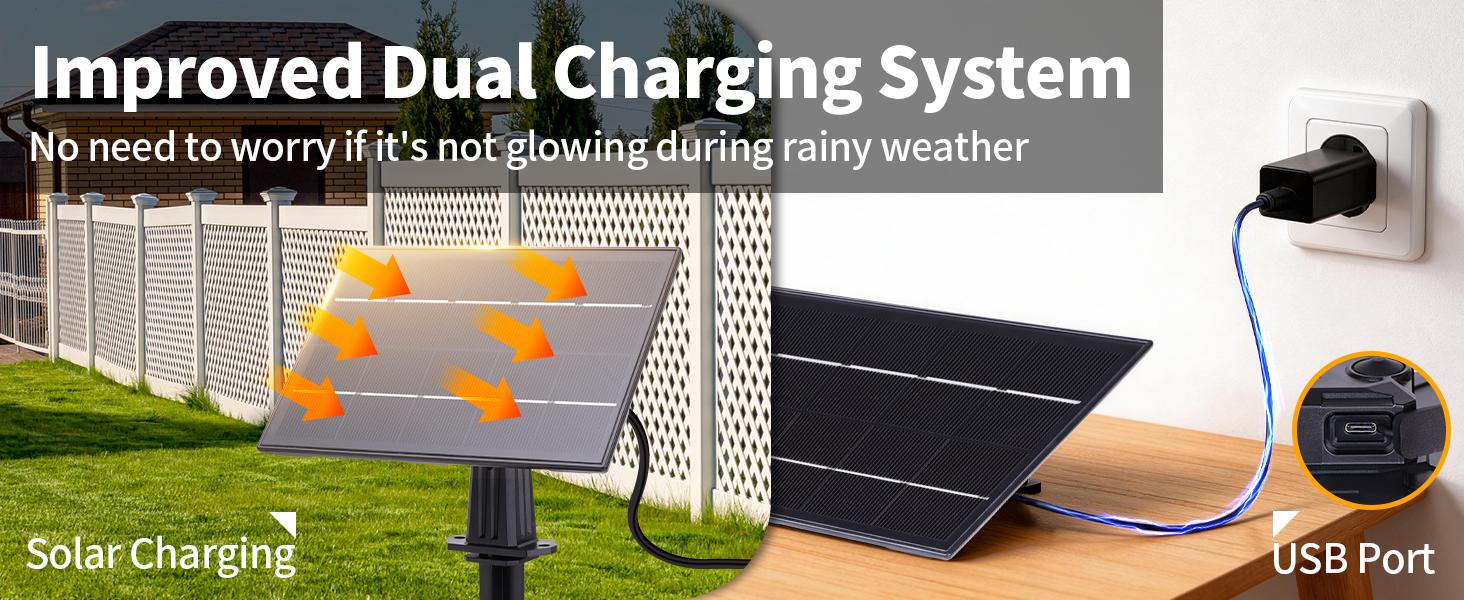 【OOOLED】  60FT Solar String Lights, Dusk to Dawn Light Sensor, Waterproof Shatterproof Outdoor Lights, 8 Lighting Modes Dimmable, Auto On/Off Solar Powered Fairy Lights for Patio, Porch, Backyard & Garden