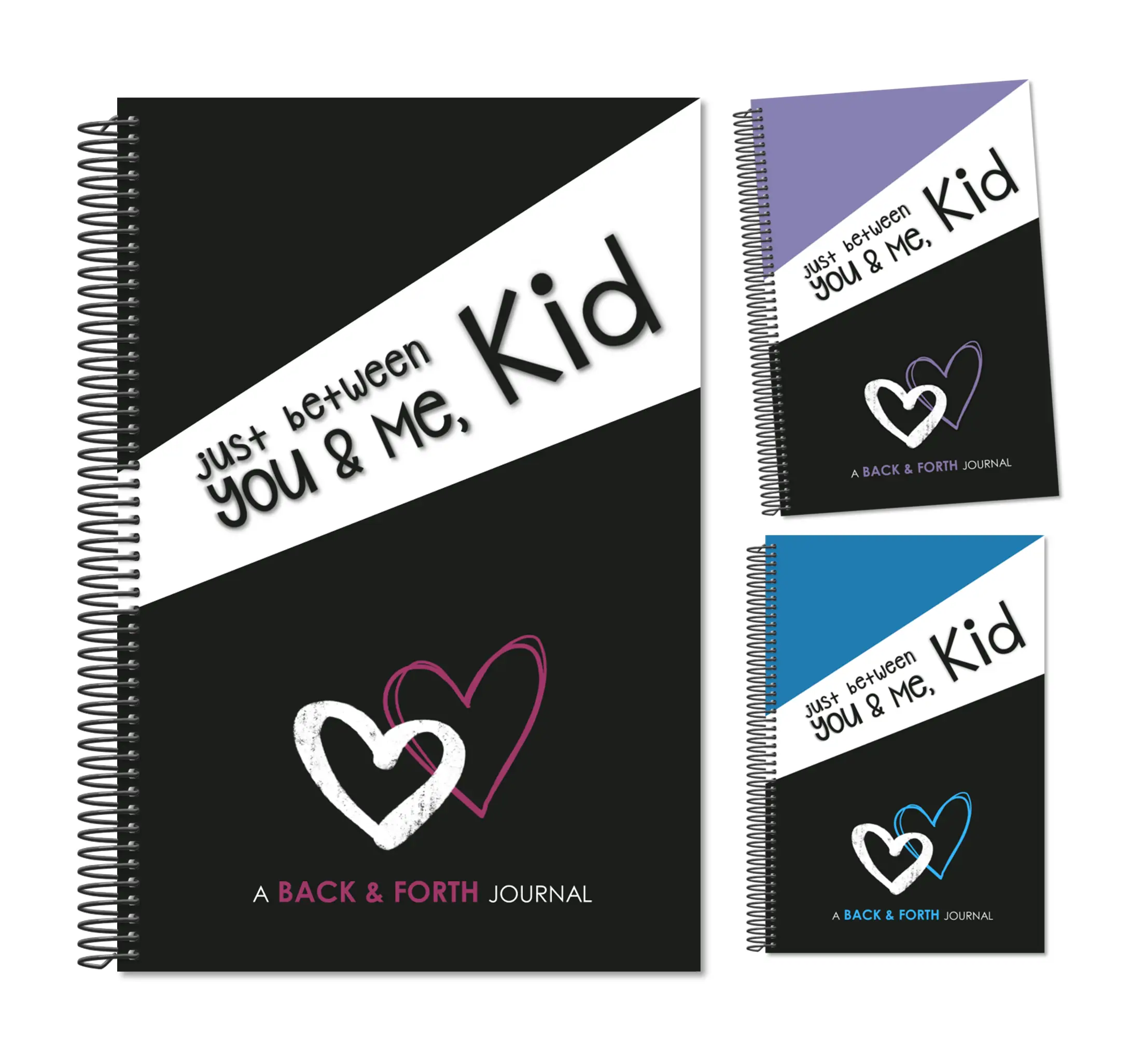 Just Between You & Me Kid Back and Forth Journal 200 Engaging Prompts for Adults & Kids 8.5x5.5" Soft Cover Gift for Birthdays Valentine's Day Christm
