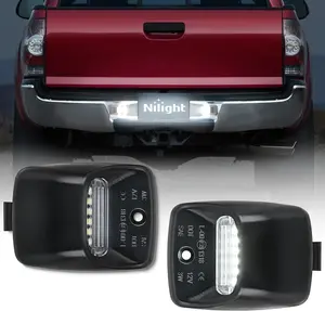 Nilight License Plate Lights Compatible with 2005 2006 2007 2008 2009 2010 2011 2012 2013 2014 2015 Toyota Tacoma 2000-2013 Toyota Tundra with Black Housing6000K White 2PCS Pack Led Backlights dealsforyoudays