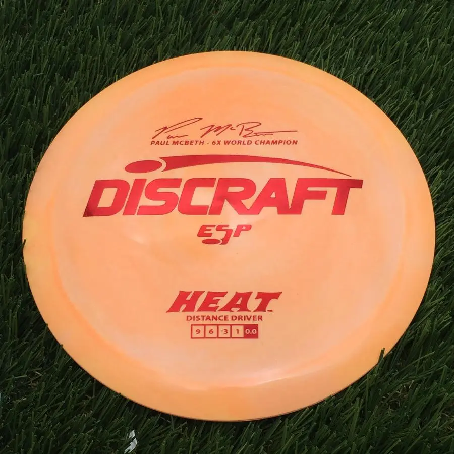 Discraft ESP Heat with Paul McBeth - 6x World Champion Signature Stamp - 175.1g - Light Orange