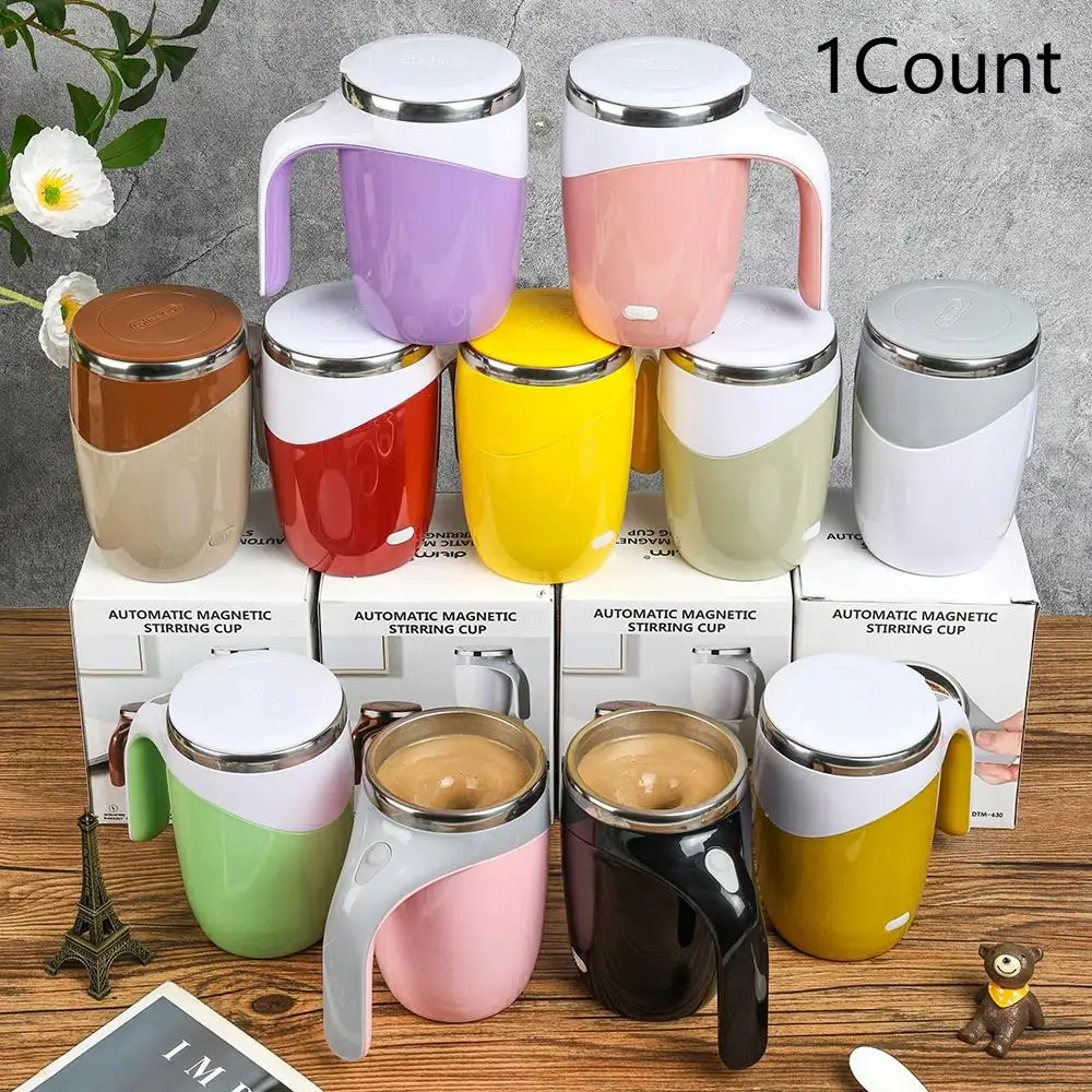 Stainless Steel Automatic Magnetic Stirring Coffee Cup, 1 Count/4 Counts/set Travel Mixing Cup, Usb Rechargeable Coffee Mixing Cup Suitable for Coffee