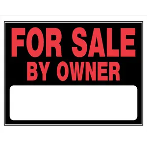 Hillman Group  15 x 19 in. Red & Black Plastic for Sale by Owner Sign pack of 6