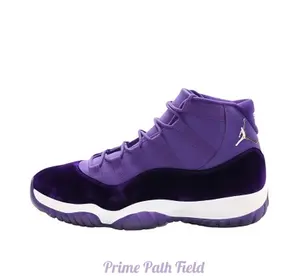 Purple High-Top Suede Basketball Sneakers with White Midsole and Matching Rubber Outsole
