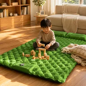 Double-person inflatable mat for stepping on—thickened, enlarged, wear-resistant, lightweight; suitable for hiking, camping, home use, everyday needs, outdoor tents; a must-have item.camping,hiking,outdoors,backpacking,camping