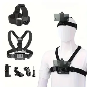Action Camera Accessories Kit Head Strap Chest Strap Mount Adjustable Holder for  Phone DJI Osmo SJCAM AKASO insta360