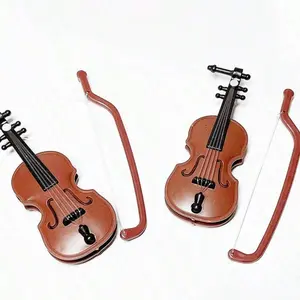 1-Pack, Beautiful And Practical Charming Miniature Violins, Suitable For Doll House Decoration, Collection Pendants And Creative Handmade Accessories