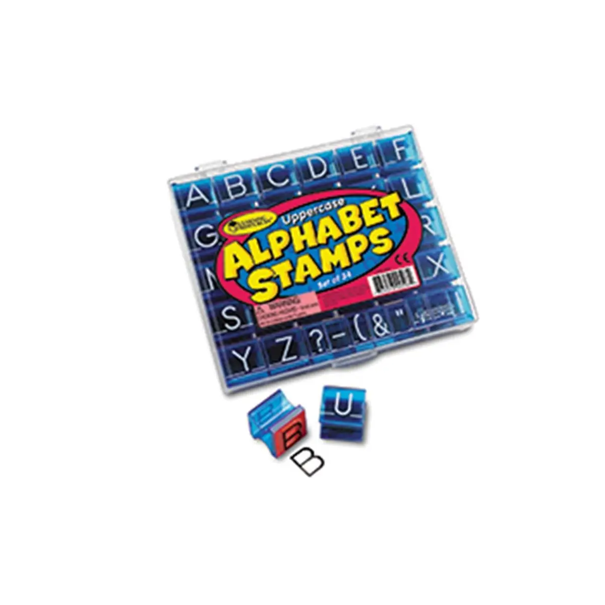 Learning Resources LER0597 Uppercase Alphabet Stamps with 8 Punctuation Stamps, Plastic, Durable Easy-to-Hold Design for PreK-8 Children's Hands-On Teaching of Patterning and Counting & Proper Letter Formation