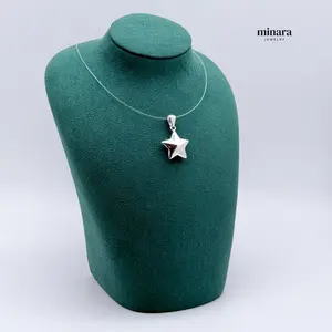 MINARA 950 Silver ESTRELLA Large Pendant - Large Star Design Pendant for Bold Statement Jewelry