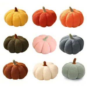 3D Fluffy Pumpkin Plush Pillow - Realistic Soft Plush Stuffed Pumpkin Suitable for Halloween Decorations, Birthday Party Favors, Cozy Fall & Year-Round /C ' Room Decor - Multi-Color Options (,,,,,,,)