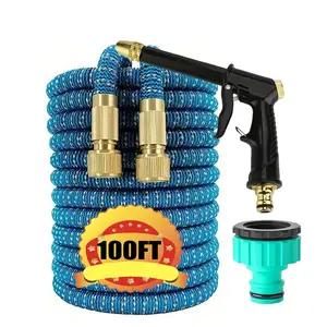 Adjustable Garden Hose Water Gun, Flexible Sprinkler, Garden Sprayer, Garden Watering Sprinkler for Plant Irrigation and Cleaning, 25ft-50ft-75ft-100ft Adjustable Length, Garden Hose Nozzle