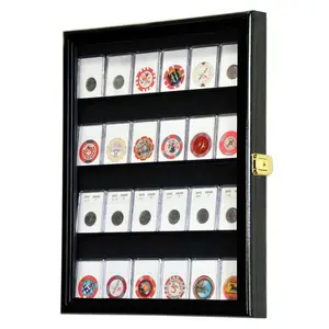 24 Collector NGC PCGS ICG Coin Slab Display Case Cabinet