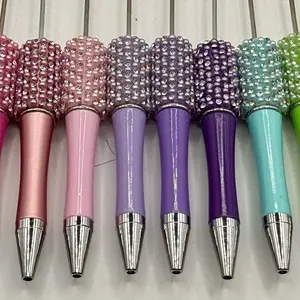 Beadable pens for DIY crafting with rhinestones and pearls for a more fancy look.