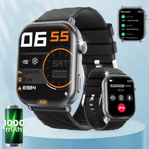 Multifunctional Unisex Smartwatch, 1000mah Long Battery Life, HD 3D Sound, Clear Calls & Music, Sports Modes, Customizable Face, Android & iOS Compatible， Perfect Holiday Gift for both men and women