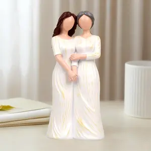 Mother Daughter Hugging Decorative Figurine, Gentle Healing Style, Family Expression, Home Decoration, Soft Furnishing, Mother's Day Gift