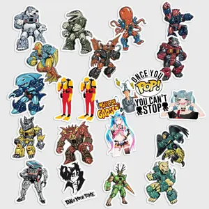 Sticker Pack 20 Action Figure Collector Vinyl Sticker, Toy Display Hobby Decal for Laptop Shelf