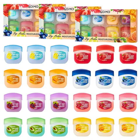 Fruit Moisturizing Lipstick Set - 24 Or 48 Pcs Natural Lip Balm, Lastin, Moisturizing, Soothing, and Repairing Dry Lips suitable for winter, Christmas's Gift idea For Families Organic Pomegranate Raspberry Lip Balm