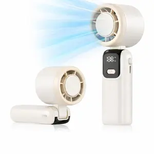 Portable Mini Fan with 5-Speed Turbo, Quiet Low-Noise Design, Smart LED Display for Speed and Battery, Suitable for Outdoor, Travel, Commuting, and Summer Use