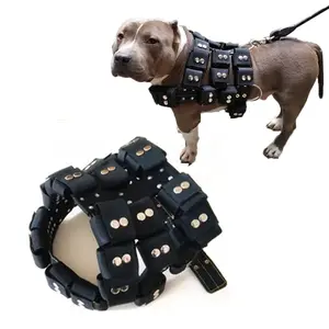S-XL Empty Shell Weight Carrying Strap Workout Vest with Pockets Muscle Power Training Dog Harness For Large Medium Small Dogs