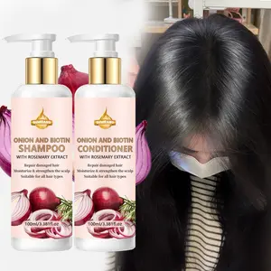 Onion Hair Care Set with Rosemary Extract, Onion & Biotin, Repair Damaged Hair, Nourish & Strengthen, Suitable for All Hair Types, Daily Use