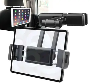 Car Headrest Tablet Holder, [Upgrade Clip Never Fall] Car Seat Tablet Mount, 360° Adjustable Truck Phone Cradle for iPad Pro 11 Air Mini, iPad 10.9, Galaxy Tab, Z Fold, iPhone, 4-12.9" Devices