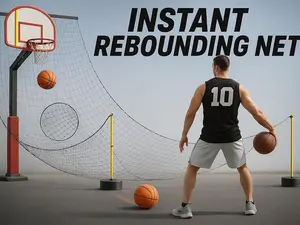 Western Star Basketball Rebounder Machine - Ball Return Net for Hoops - No Fetching Necessary! Perfect DIY Basketball Shooting Net - Fun Rebounder Attachment - Basketball Hoop Accessories