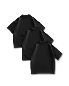 T32 Organic Heavy T-Shirt, Black 3-PACK, 300gsm