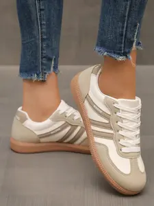 Women's Retro German Training Shoes, Casual Low-Top Sneakers, Breathable Soft Sole, Trendy Board Shoes, Casual Trainers, All Seasons
