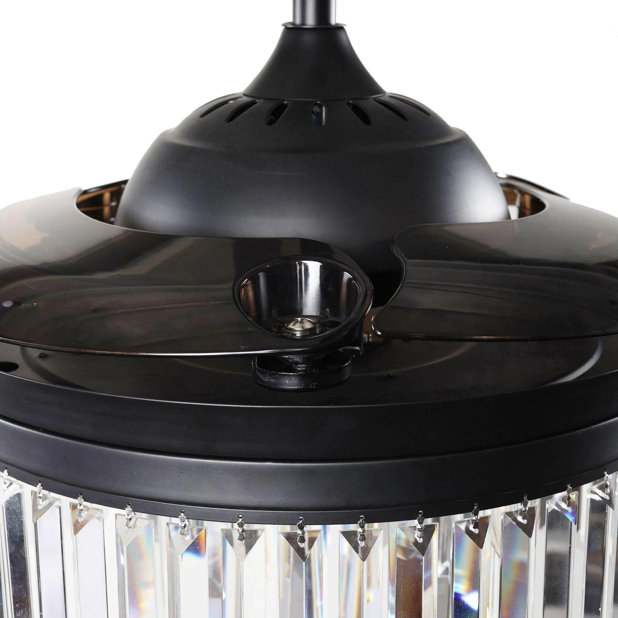 42" Modern Crystal Ceiling Fan with Light & Remote Control