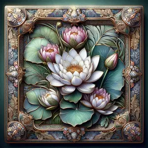 Paint By Numbers Kit On Canvas DIY Oil Art Lotus Home Wall Decor 40x40cm