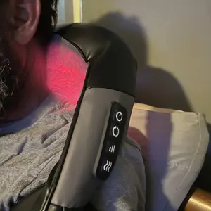 Product Review of Shiatsu Neck and Back Massager with Soothing Heat, Ergonomic 8 Deep-Kneading Massage Nodes with Heat Electric Shiatsu Back Massager for Neck Shoulder & Body Muscle Relief Portable 12V DC Power Supply - Black from J**y (**)