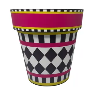 11" Neon Checkerboard Planter