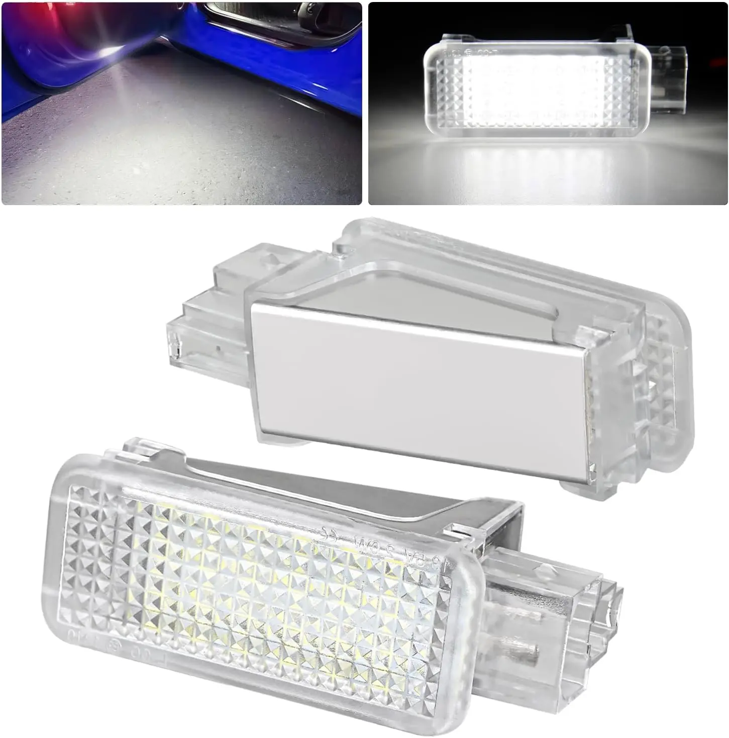 Nilight 2PCS LED Ambient Interior Door Panel Lights - White Beam, Plug-and-Play, CANbus Error-Free OEM Replacement, Vehicle-Specific Fit for Audi A3 A4 A5 A6 A7 S3 S4 S5 S6 S7 Q5 Q7, Led Ambient Light for Automobiles, Car