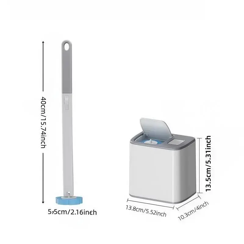 One-Use Toilet Cleaning Set, Toilet Wand, Includes 54 Replacement Brush Heads, Wall-Mounted Sink Cleaner System, Bathtub Drain Cover, Urinal Holder One-Use Toilet Cleaning Set, Toilet Wand, Includes 54 Replacement Brush Heads, Wall-Mounted Sink Cleaner System, Bathtub Drain Cover, Urinal Holder