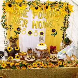 LaVenty She Found Her Honey Sign Bride to Bee Bridal Shower Decoration Balloons Backdrop Sunflowers Wedding Bride to Be Engagement Banner Props