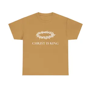Crown of Thorns Shirt, Faith Clothing, Christian Gift, Religious Gift; Christian Unisex Tee, Religious Apparel, CHRIST IS KING; WHITE DECAL graphic tee