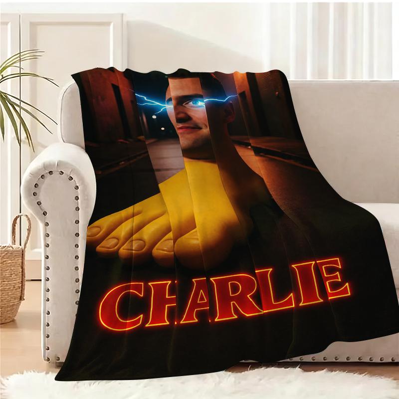 Charlie Kirk Giant Foot Funny Italian Brainrot Meme Blanket Winter Warm Throw Blanket Living Room Flannel Bedspread Bed Cover