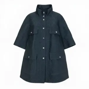 Pre-owned CHANEL Polyester Small Leather Goods Camellia Silk Jacket Coat
