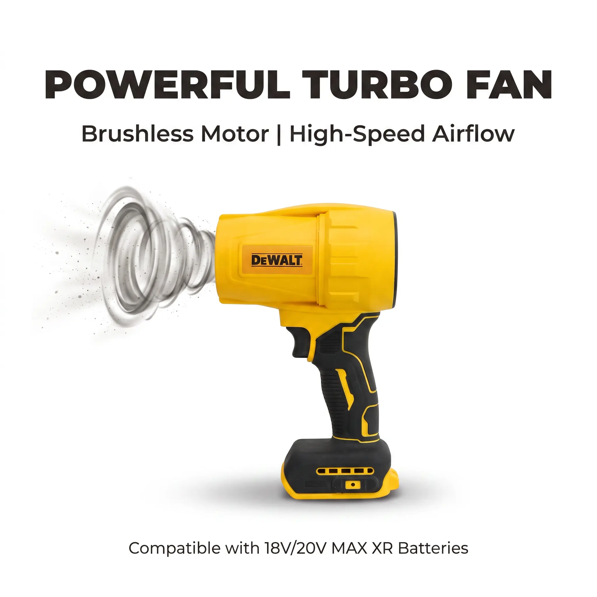 DEWALT Blower for Construction Debris and Leaf Piles – high 25000-30000 RPM, 400-500 CFM, Multi-Speed Control