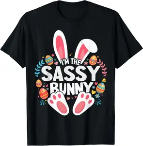 100% cotton Unisex Happy Easter Bunny Easter Egg Hunt Squad Easter s Girls T-Shirt