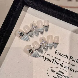 Almond Press-On Nails | Handmade Fake Nails | Removable and Reusable | Free Tool Kit Included