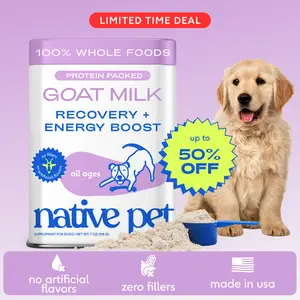 Native Pet Goat Milk for Dogs - Recovery & Energy Boost - Single Ingredient Topper - No Fillers - 100% Whole Foods