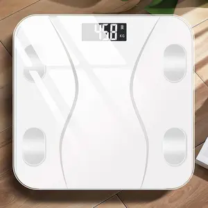 Body for Weight, Bathroom Digital Weighing with BMl, Body Fat, Muscle Mass, Accurate Bluetooth Home User Health Equipment FallFreshness Wireless USB-Powered Children at the Pool Set LCD Silver Butt Cap Weight Control Plate baby scale LED composition