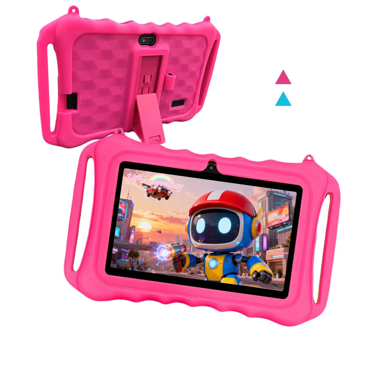 Joyful Gift 7 Inch Educational Tablet with Parental Control and WiFi, Preinstalled Learning Software, Interactive Games, Shockproof Case