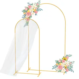 Metal Arch Stand Set of 2 (7.2FT & 6FT), Wedding Arch Backdrop Stand and Cover Set, Wedding Arch for Ceremony, Garden Arch Backdrop, Arch Frame Stand and Wedding Arches for Ceremony, Suitable for Graduation Ceremony Garden Floral Birthday Party