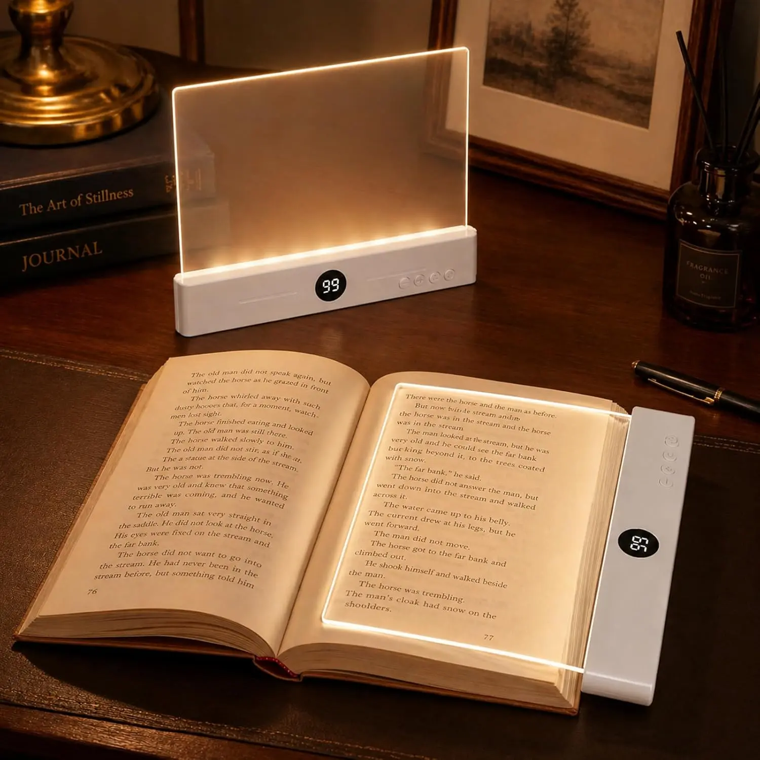LED Tablet Reading Light， Eye Protection Light ，Charging Book Clip Bedside Lamp ，Without Remote Control，Gifts for Family, Friends, Students