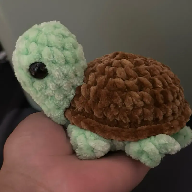 Green and dark brown